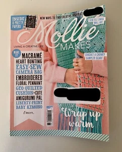 MOLLIE MAKES Issue 88 Macrame Heart Bunting Embroidery Cushion UK Magazine - Bild 1 von 12