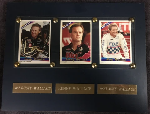 NASCAR Wallace brothers Picure Placard!! Cover