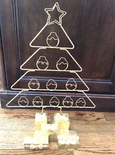 Metal wire Card photo holder Christmas tree snowman heavy base star tabletop 19”