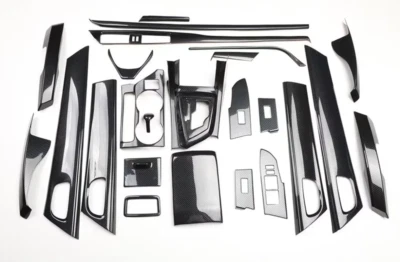 Kit de cubierta interior de auto de fibra de carbono negro de 24 piezas para Toyota Corolla 14-2018 Foto 1 de 4