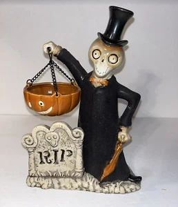 Yankee Candle Boney Bunch Skeleton RIP Graveyard Hang Wax Tart Melt Warmer ~Rare - Picture 1 of 12
