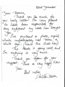Actriz - Carta firmada por Anita Dobson 7"" x 5"" - Doctor Who - Eastenders - Imagen 1 de 1