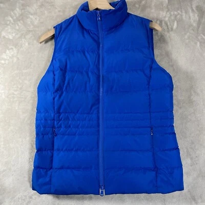 Chaleco Talbots para mujer talla pequeña Petites SP azul bolsillos con cremallera completa Foto 1 de 4