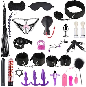 Ataduras Sex Bondage Kit BDSM Plug Anal 26PCS Set De Juguetes Sexuales Para Par - Imagen 1 de 12