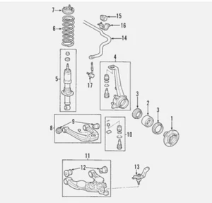 TOYOTA Genuine Tacoma 2005-2015 2WD Control Arm Bushing Uper & Lower Front - Picture 1 of 1