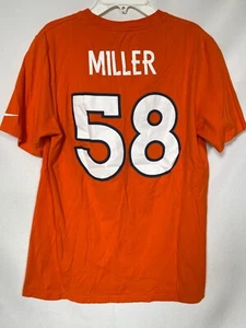 Von Miller #58 Denver Broncos NIKE Orange Home Jersey Style T-Shirt Youth XL - Picture 1 of 7