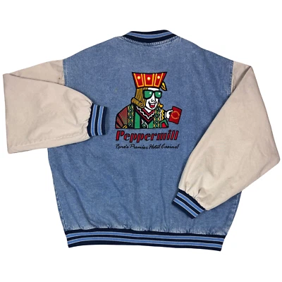 Vintage Letterman Jacket Mens Peppermill Tournament Champion Embroidery XL Poker - Image 1 of 4
