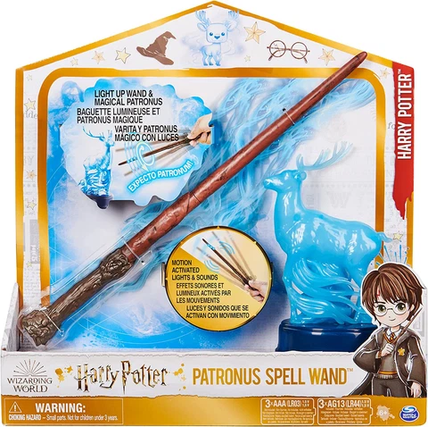 Wizarding World Harry Potter PATRONUS SPELL WAND Stag Figure Lights & Sounds 13" Cover