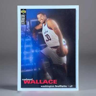 1995-96 UPPER DECK COLLECTORS CHOICE RASHEED WALLACE ROOKIE CARD RC #239 VG+ - Image 1 of 4