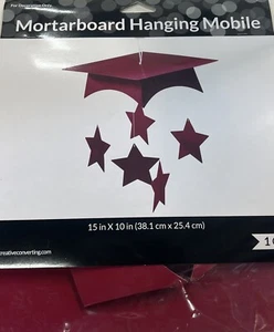 Burgundy Mortarboard Hanging Mobile - Picture 1 of 2