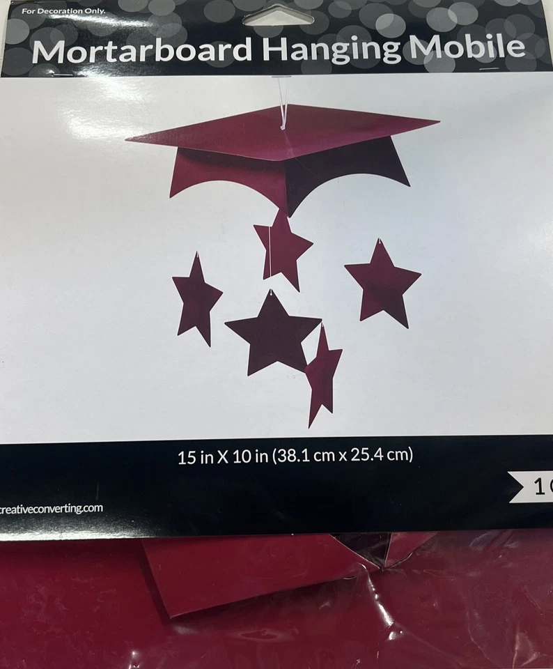 Burgundy Mortarboard Hanging Mobile  - Image 1 of 2