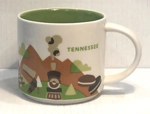 Taza de café Starbucks You Are Here Series Tennessee 14 oz marrón verde 2014 - Imagen 1 de 4