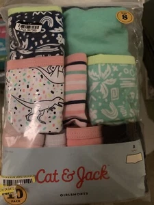 Cat & Jack Girlshorts~ 9 In this Package Underwear Size 8. Pink/Mint - Picture 1 of 2