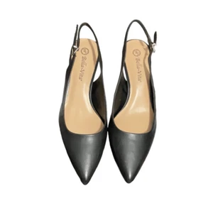 Décolleté Bella Vita nere a punta in pelle scarlatta slingback taglia 10 M NUOVE - Foto 1 di 8