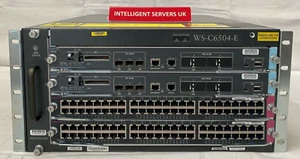 Cisco Catalyst 6504 2x VS-S2T-10G 2x WS-X6848-TX-2T Switch Configuration - Picture 1 of 2