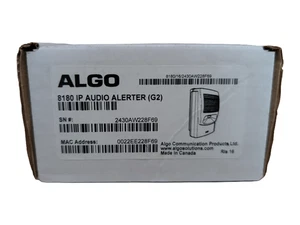 Algo 8180 G2 SIP Audio Alerter-IP Paging -SIP Loud Ringer-NEW - Picture 1 of 2