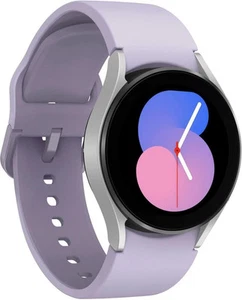Samsung Galaxy Watch 5 40mm (Wi-FI + 4G LTE) Silver Purple Rubber Band - Picture 1 of 4