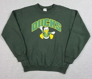 Vintage 90’s University Of Oregon Ducks Disney Donald Duck Green Sweatshirt Sz S - Picture 1 of 8