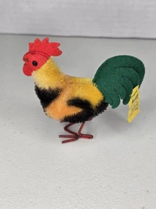 Steiff Miniature Rooster metal feet Germany original tag - Picture 1 of 11