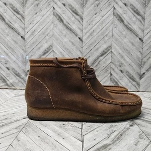 Clarks Originals Wallabees Herren Größe 9,5 M Braun Bienenwachs Stufenschuhe 11826 - Bild 1 von 8