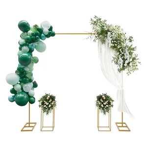 Gold Balloon Stand with Flower Stands, Metal Wedding Stand Backdrop Stand - Picture 1 of 17
