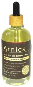 Earth Goodness Arnica + Hemp Blend All Over Body Oil Coconut Mint 8 fl oz - Picture 1 of 3