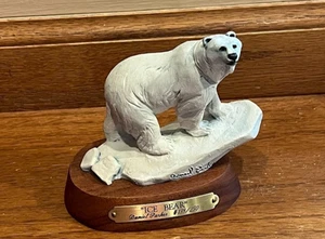Vintage Daniel Parker "Ice Bear" 138/250 signed Bronze Statue on Wood Base - Picture 1 of 15