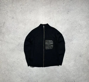 Oakley Full Zip Sweater Jacket Rare Vintage 90s Leather - Picture 1 of 9