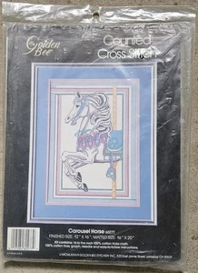 CAROUSEL HORSE Cross Stitch Kit from Golden Bee - Picture 1 of 2