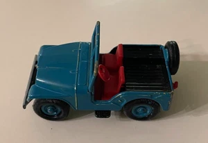 Jeep Lesney No.72 Vintage RARO Matchbox Series AZUL Acabado EC! - Imagen 1 de 7