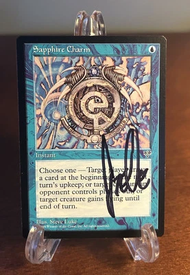 Sapphire Charm | MtG Magic Mirage | English | Near Mint-Mint NM Artist Proof AP - Image 1 of 2