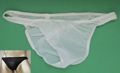 K132 G2132 Mens Sexy Micro Bikinis Mini Flat Front Soft Smooth Silky Tricot Knit - Image 1 of 4