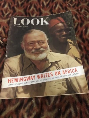 Look Magazine Hemingway 1954 Plane Crashes African Safari Vintage Ads Very Good Foto 1 de 4