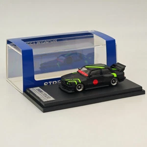 1/64 Street Weapon SW BMW LTO E30 M3 Matte Black Diecast Model Car Collection - Picture 1 of 7