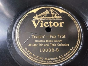 12 RECORDS - "Bat-Wing" VICTOR Vintage 1914-1926 78 RPM "Bue Rose - Fox Trot" - Picture 1 of 24