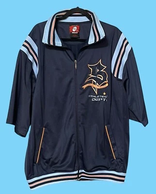 Chaqueta deportiva Brooklyn Express azul vintage con logotipo cremallera completa para hombre X-grande-¡USADA EN EXCELENTE ESTADO! Foto 1 de 4