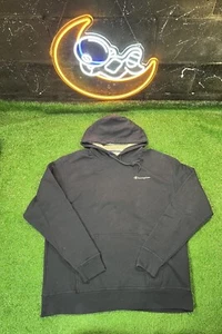 Champion Blue Hoodie Sweatshirt Graphic Print Spell Out Logo Herren Gr. XL - Bild 1 von 6