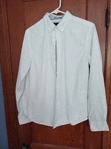 Mens Denim & Floral Ricky Singh Long Sleeve White w/black polka dots Shirt Small - Picture 1 of 9