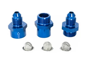 Turbocharger oil filter kit Dash 4 /-4AN / JIC 4 blue anodized - Picture 1 of 10