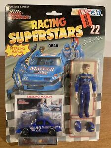 Sterling Marlin #22 Nascar Racing Superstars 1991 Diecast/Action Figure Set