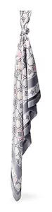 GUESS Foulard Scarf 125X125 paño Black Multi negro gris oscuro nuevo - Imagen 1 de 2