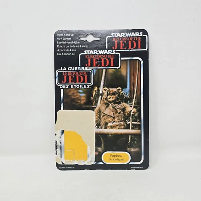 Star Wars Palitoy Tri-Logo Paploo El Retorno del Jedi 79 Tarjeta Atrás 1983 De Colección Foto 1 de 4