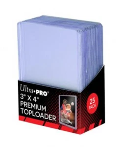 3" X 4" Ultra PRO PREMIUM Top Loaders 35pt Pack of 25 Toploaders Volume Discount - Picture 1 of 2