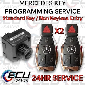🔥 MERCEDES-BENZ STANDARD 2 KEYS! 1997-2015 BENZ SAME DAY PROGRAMMING SERVICE🔥 - Picture 1 of 5