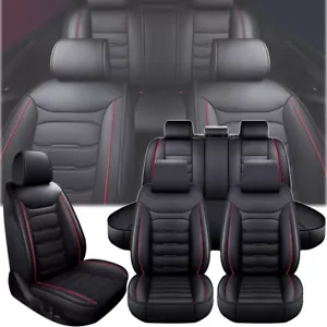 For Toyota RAV4 Corolla Camry Tacoma Car Seat Cover Leather Front Back Protector - Picture 1 of 12
