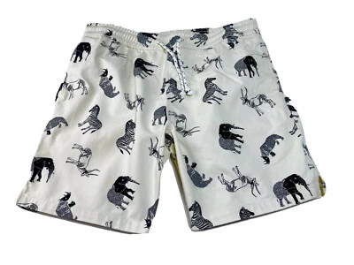 21 Men Shorts Safari Animal Print Size XL White and Black Cotton - Image 1 of 4