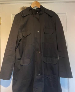 Boohoo Black Light Hooded Jacket/anorak, Size 16, New Without Tags - Picture 1 of 2