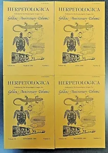 4 BK Set: Herpetologica Golden Anniversary Vol 42 Nos. 1-4 1986 Reptiles Ref. - Foto 1 di 4