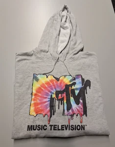 Men's Music Television MTV Hoodie Sweatshirt - Gray Size 3XL - Picture 1 of 5