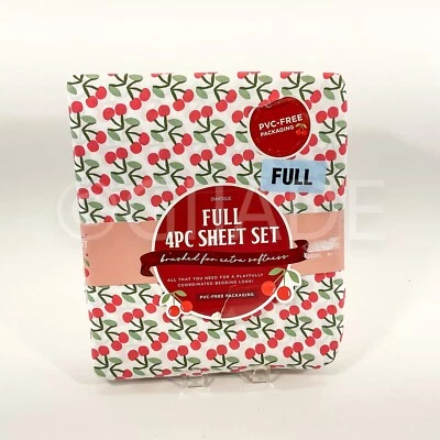 Envogue Full 4pc Envogue Cherries Multicolor  Polyester New - Image 1 of 4